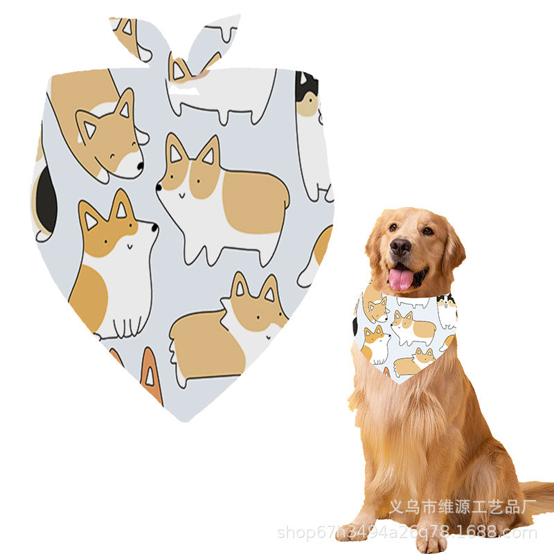 Triangle towel dog bib cat scarf