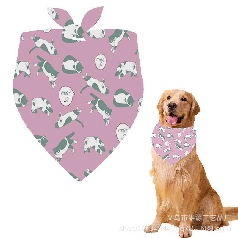 Triangle towel dog bib cat scarf
