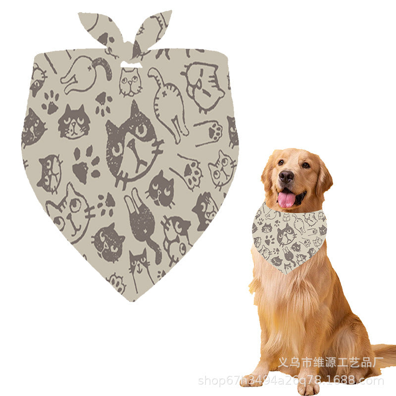 Triangle towel dog bib cat scarf